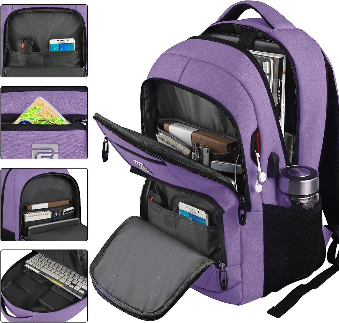 Eleganter Anti-Diebstahl Rucksack mit USB-Ladeanschluss, perfekt für Arbeit und Studium.
