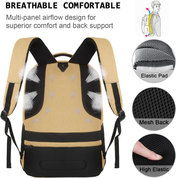 Stilvoller Unisex Rucksack, anti-diebstahl, mit USB-Ladeanschluss für moderne Reisende.