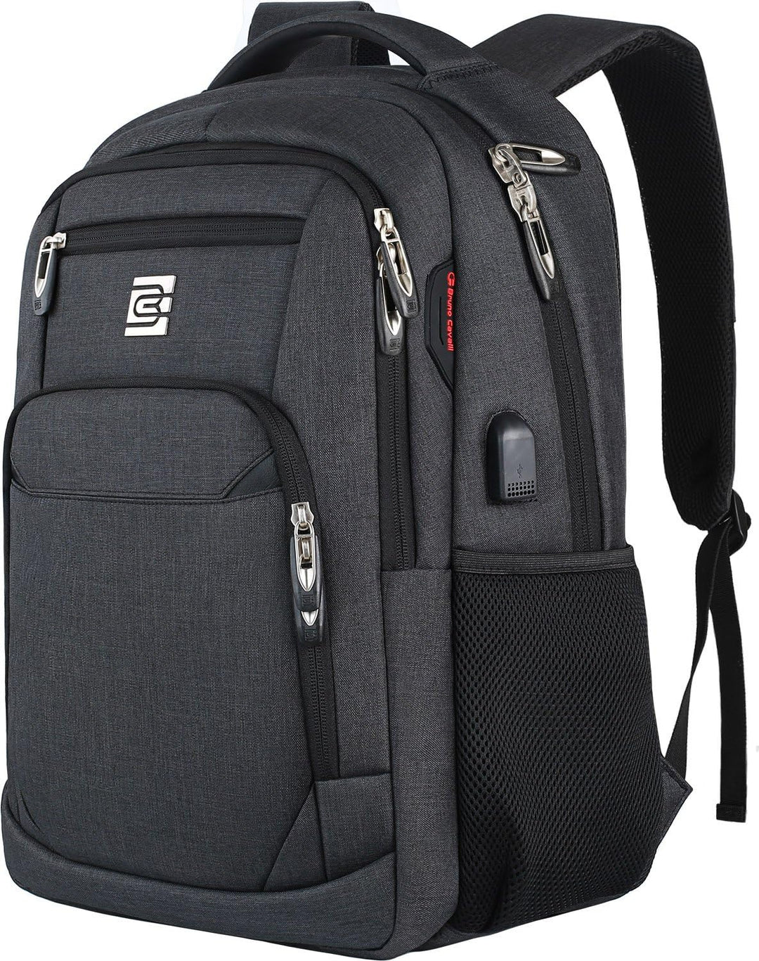 Schmaler Anti-Diebstahl Rucksack, laptopgeeignet, mit USB-Ladefunktion für urbane Pendler.