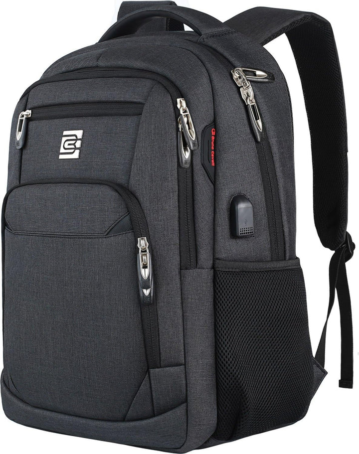 Schmaler Anti-Diebstahl Rucksack, laptopgeeignet, mit USB-Ladefunktion für urbane Pendler.