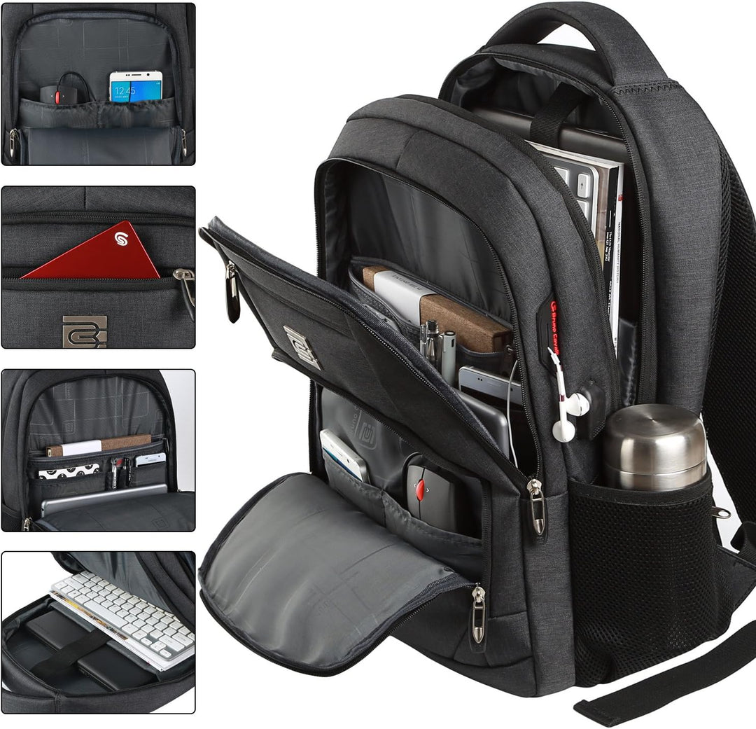 Organisiere deinen Alltag mit diesem Anti-Diebstahl Laptop-Rucksack und USB-Ladeanschluss.