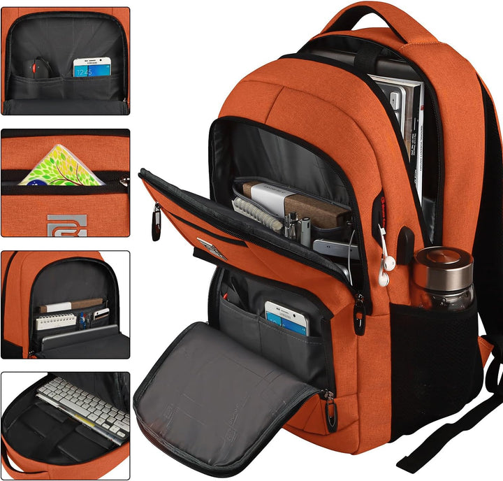 Multi-funktionaler Laptop-Rucksack, anti-diebstahl, wasserabweisend, mit USB-Ladeanschluss.