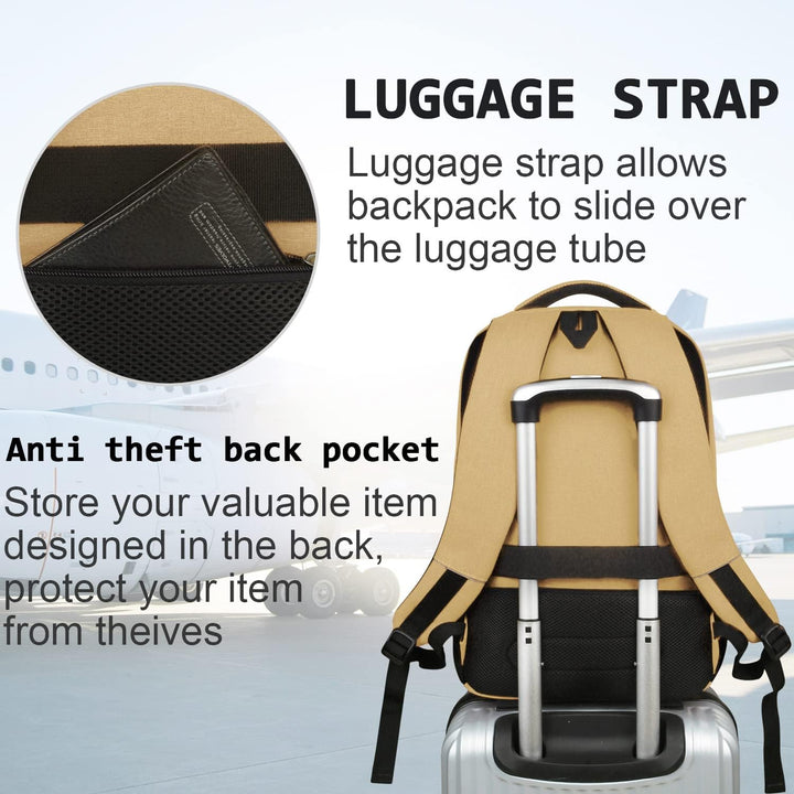 Sicherer und stilvoller Pendler-Rucksack, anti-diebstahl, USB-fähig für den modernen Arbeitsweg.
