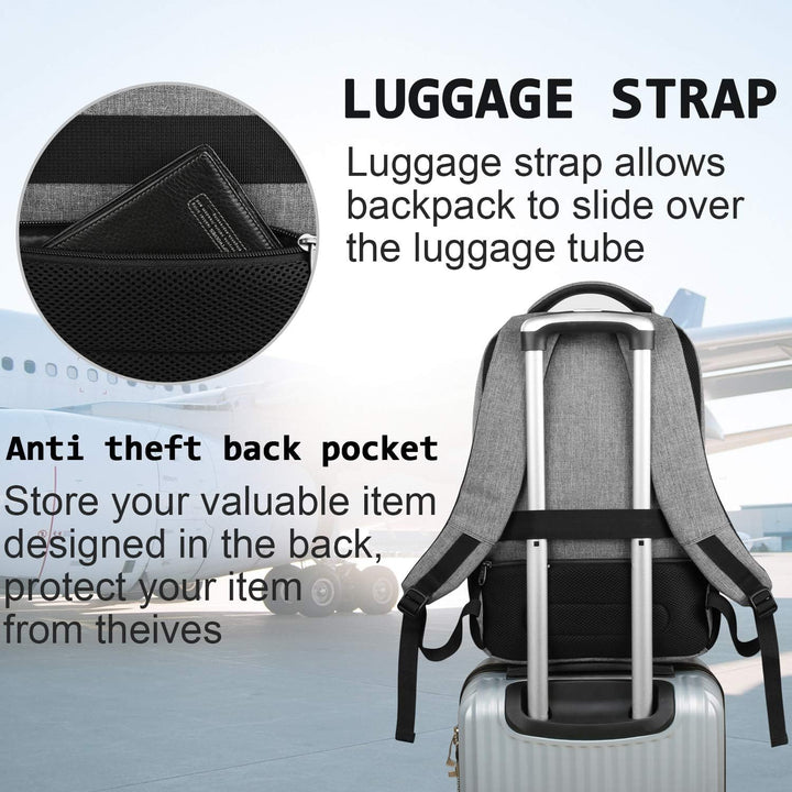 Dein sicherer Begleiter: Anti-Diebstahl Rucksack, USB-Port, gepolstertes Laptopfach, unisex.