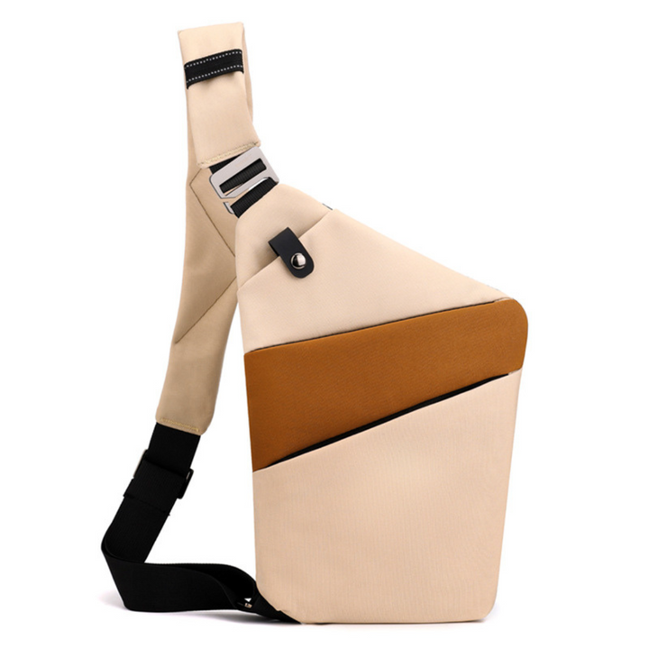 Praktische Unisex Umhängetasche mit Diebstahlschutz. Perfekte Organisation für Smartphone, Geldbeutel, Schlüssel.