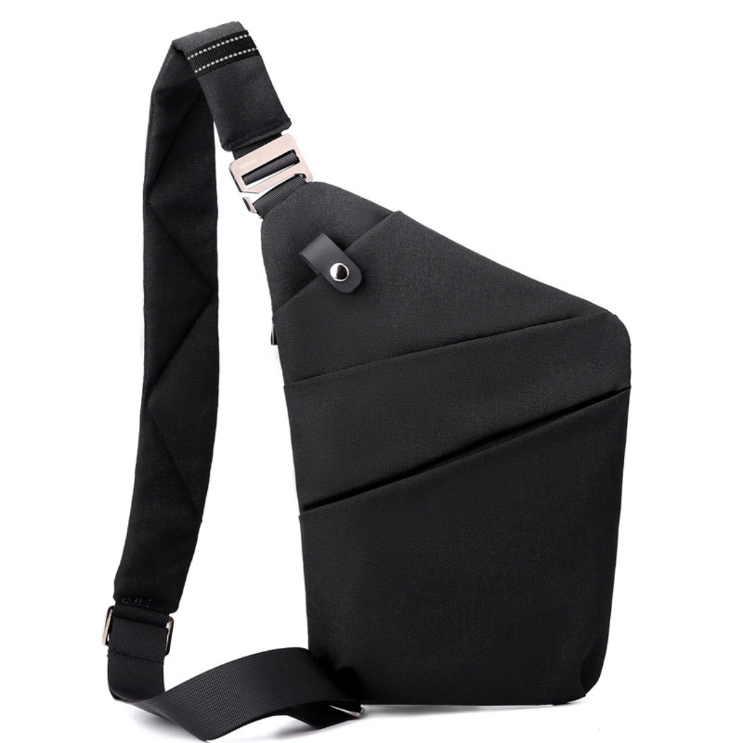 Anti-Diebstahl Schultertasche mit RFID-Schutz. Schützt Kreditkarten & Pässe vor digitalem Datendiebstahl.