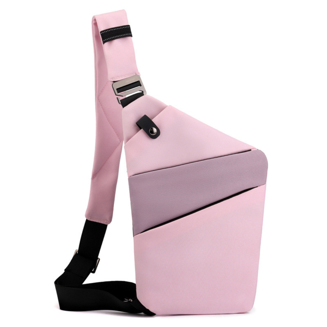 Elegante Unisex Schultertasche mit effektivem Diebstahlschutz. Hält Wertsachen sicher & griffbereit.
