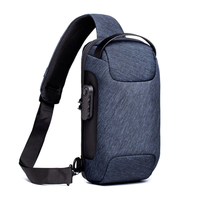 Ergonomische Anti-Diebstahl Umhängetasche, robust & wasserdicht, bietet Sicherheit auf Reisen und im Alltag.
