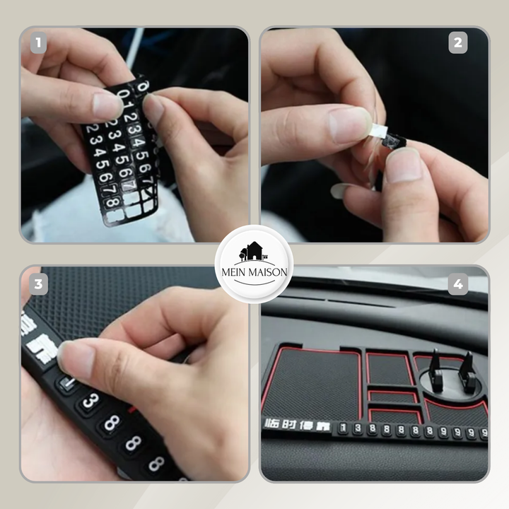 Flexible Anti-Rutsch-Matte für das Auto-Armaturenbrett zur sicheren Smartphone-Aufbewahrung.