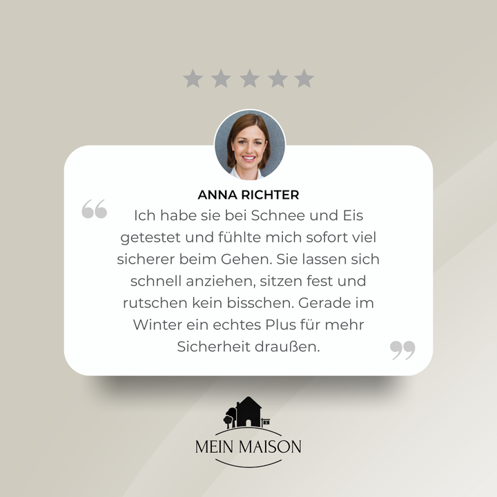 Bleiben Sie sicher mit AntiSlide Winter-Spikes. Maximaler Rutschschutz und Traktion auf glattem Untergrund.