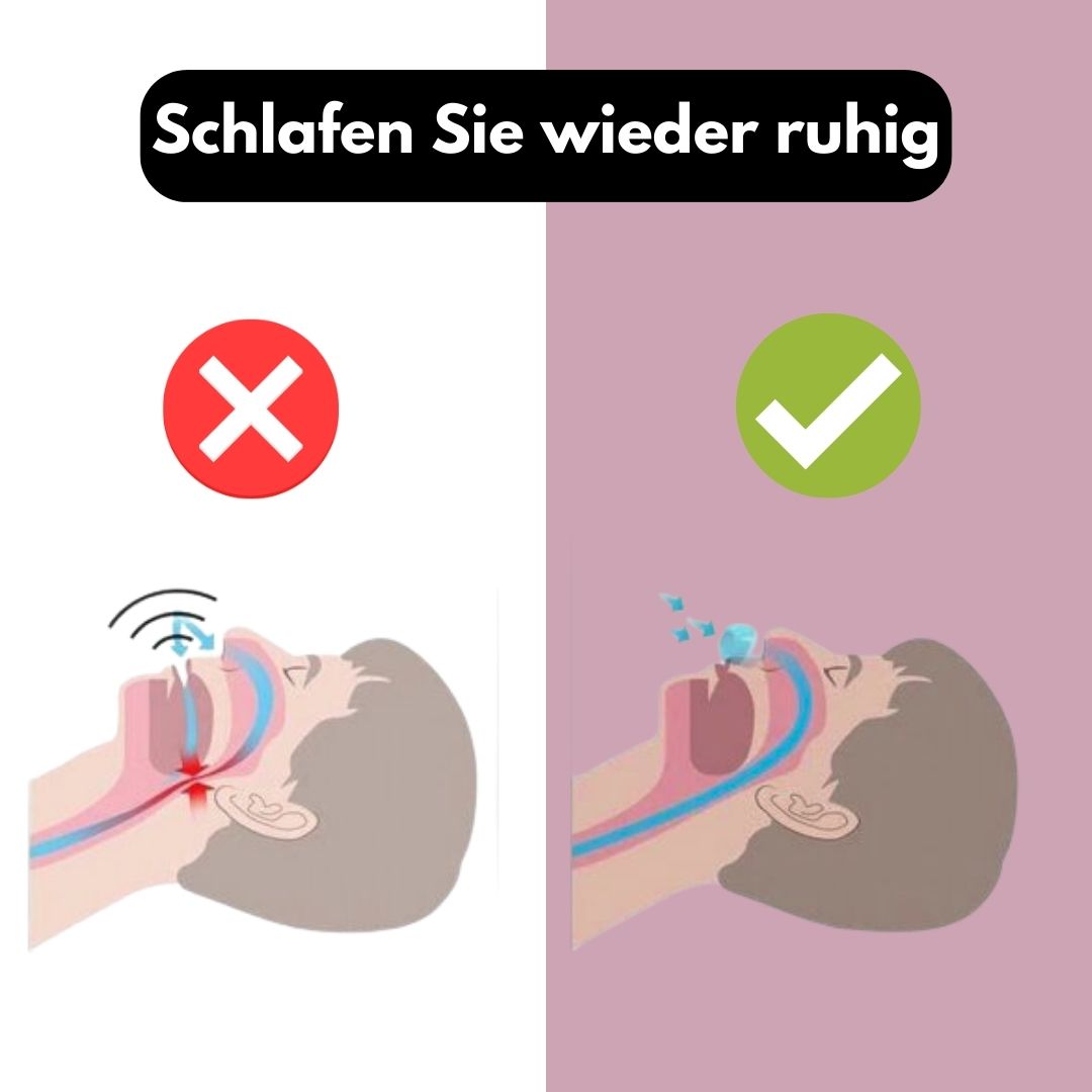 Reisefreundliches Anti-Schnarch-Gerät LuftRuhe für gesunden Schlaf unterwegs. Schnarchreduzierung.
