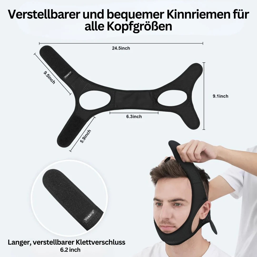 Medizinisches Anti-Schnarch Kinnband für eine bessere Atemhilfe & zur Förderung der Schlafqualität, unisex.