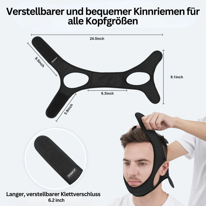 Medizinisches Anti-Schnarch Kinnband für eine bessere Atemhilfe & zur Förderung der Schlafqualität, unisex.