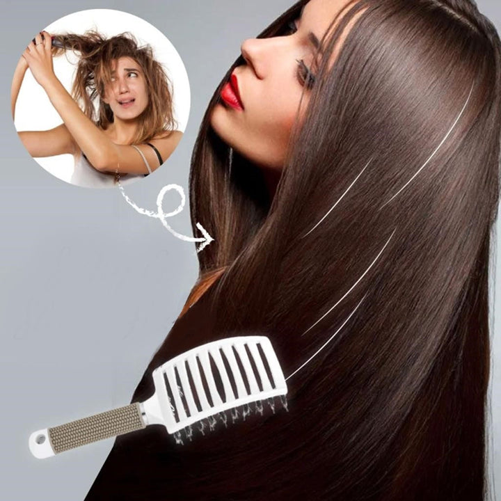 Unisex Anti-Tangle-Bürste für müheloses & schmerzfreies Entwirren. Ideal für alle Haartypen & Altersgruppen.