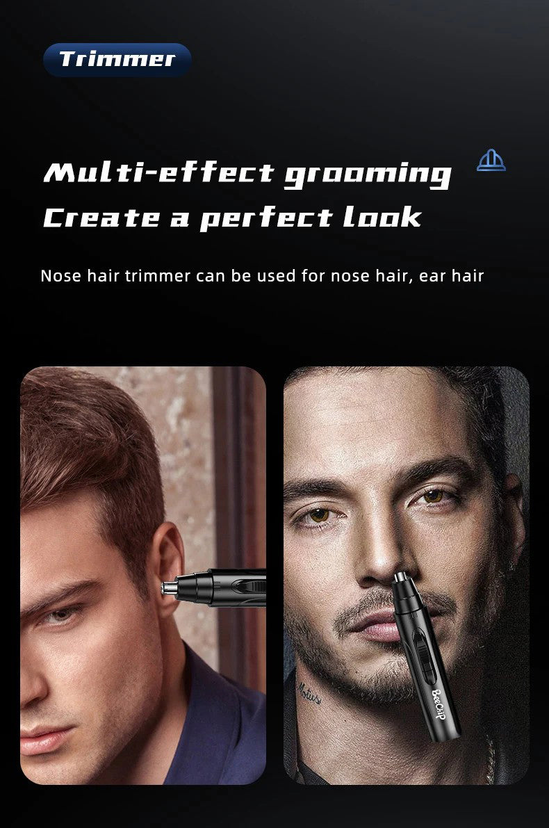 Ergonomischer, aufladbarer Unisex Trimmer für Nasen- und Ohrhaare, präzise, schmerzfrei.