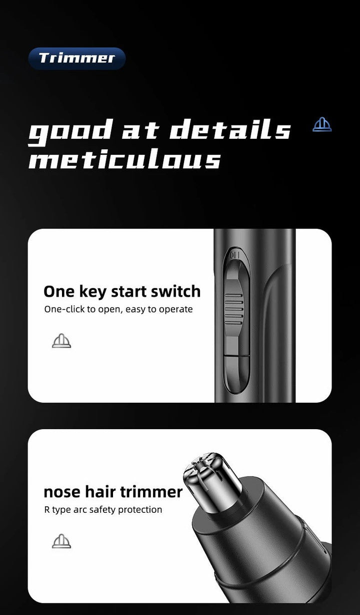 Trimmen Sie Nasen- und Ohrhaare schmerzfrei mit diesem aufladbaren Unisex-Trimmer.
