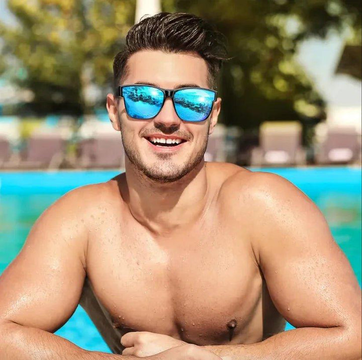 Vintage-Stil Aufsteck-Sonnenbrille, unisex, schützt Augen stilvoll vor Sonne & UV-Strahlung.