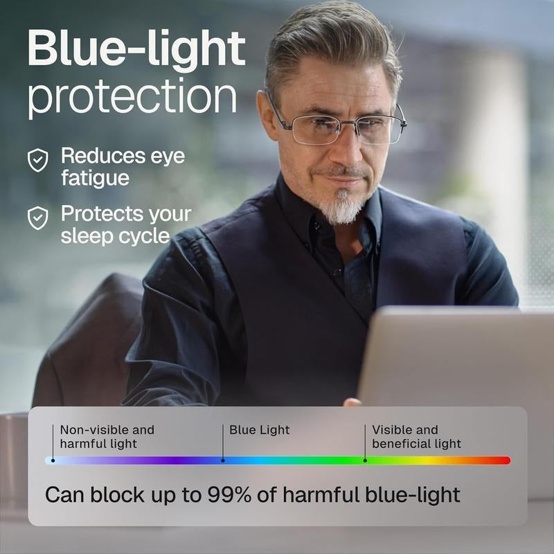 Unisex Zoombrille aus robustem Polycarbonat. Die Autofokus Lesehilfe für den ganzen Tag.