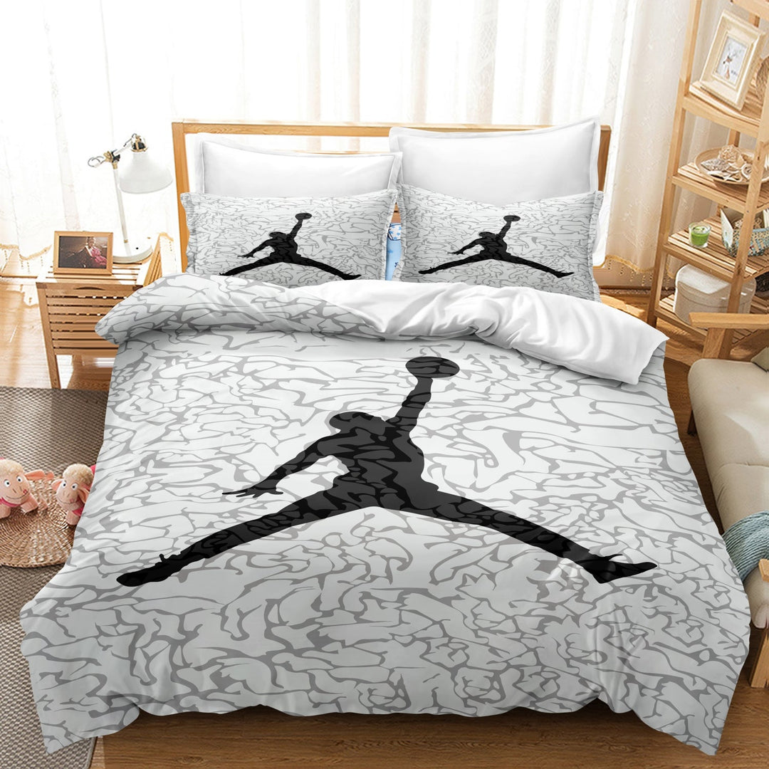 Unisex Basketball-Bettwäsche-Set mit dynamischem Sport-Design, perfekt für Schlafzimmer & Jugendzimmer. Hypoallergener Komfort.