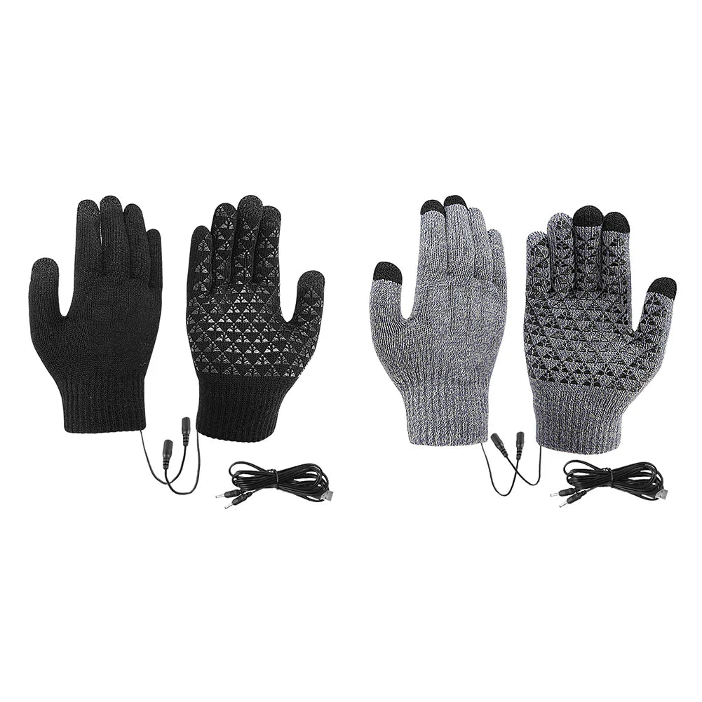 Warme Winterhandschuhe mit Heizfunktion, Touchscreen, USB-Ladeanschluss, unisex, ideal für Sport & Freizeit.