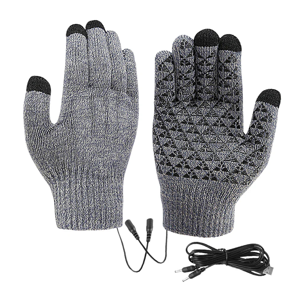 Unisex beheizbare Winterhandschuhe: Touchscreen, rutschfest, USB-Ladefunktion, für Sport & Alltag im Winter.
