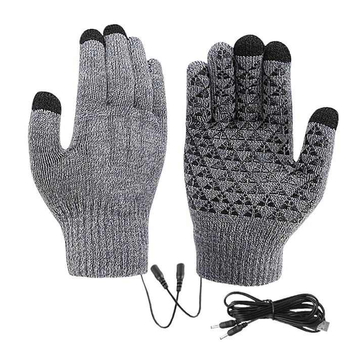Unisex beheizbare Winterhandschuhe: Touchscreen, rutschfest, USB-Ladefunktion, für Sport & Alltag im Winter.