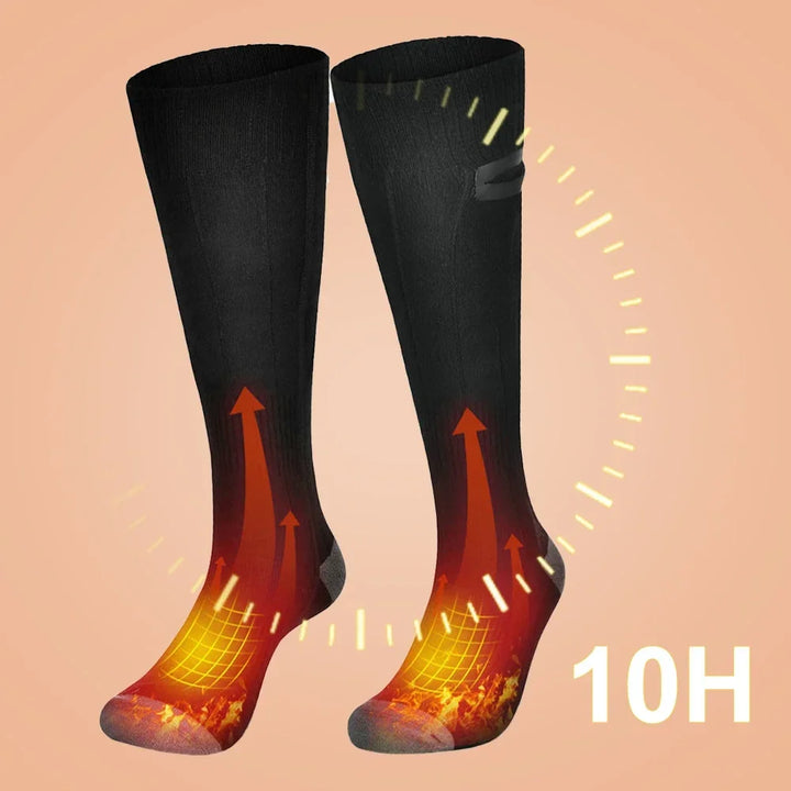 Beheizte Unisex Wintersocken mit Powerbank gegen kalte Füße. Ideal für Outdoor, Reisen und Komfort zu Hause.