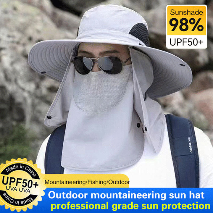 Atmungsaktiver Unisex Sonnenhut aus Taslon-Baumwolle mit UV-Schutz, perfekt für Outdoor & Wandern.