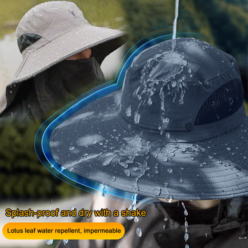 Vielseitiger Unisex Sonnenhut für Outdoor, Wandern & Camping mit UV-Schutz und atmungsaktivem Design.