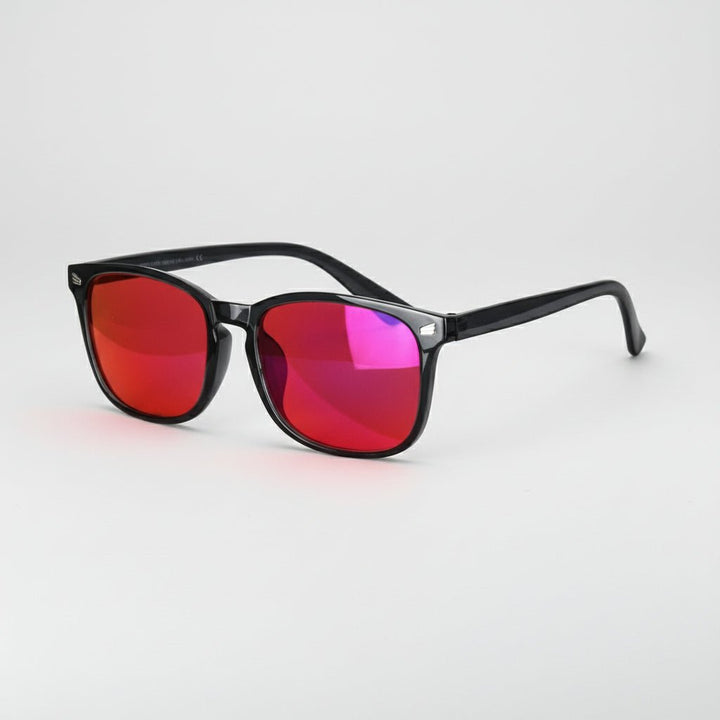 Stylische Unisex Brille mit Blaulichtfilter & gelben Gläsern; perfekt für Büro & Freizeit.