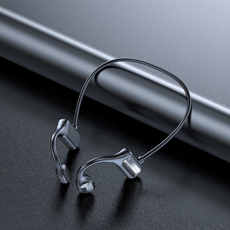 Unisex Bluetooth Knochenleitungskopfhörer mit offenem Ohr Design für klares Audio.