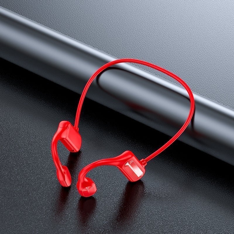 Kabelloses Bluetooth Knochenleitungs-Headset, offenes Ohr, für Musik & Anrufe unterwegs.