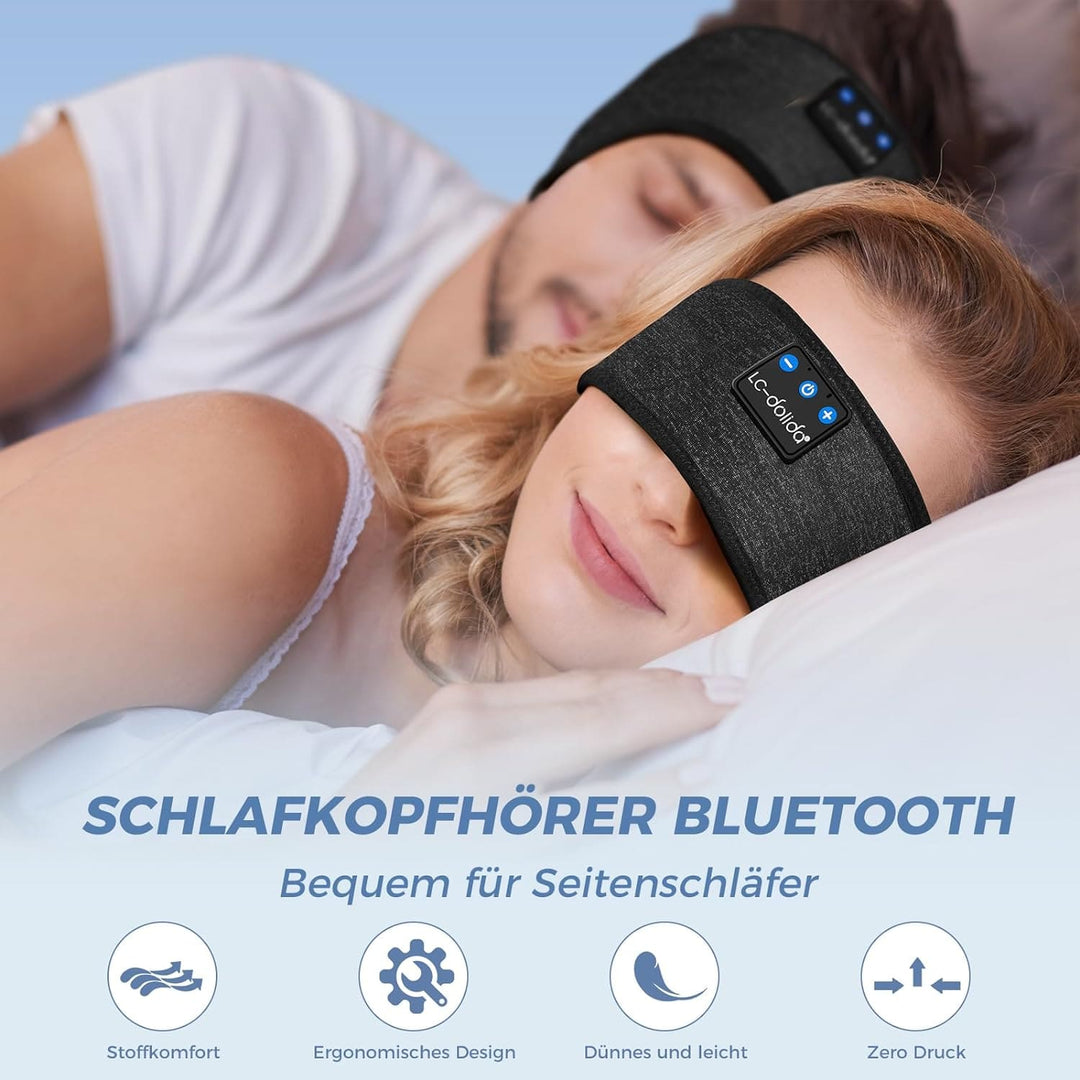 Kabellose Bluetooth Schlafkopfhörer mit Noise Cancelling, perfekt als Schlafhilfe für erholsame Nächte.