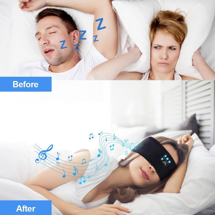 Komfortable Schlafkopfhörer für Seitenschläfer, mit Bluetooth-Audio für entspannte und ungestörte Nachtruhe.