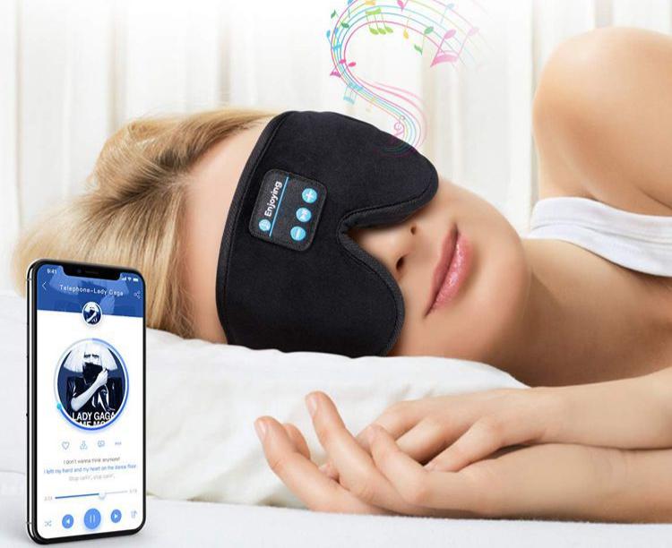 Weiche Bluetooth-Schlafmaske mit Hi-Fi-Sound für Schlafkomfort, Entspannung & bessere Gesundheit.