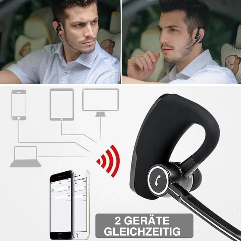 Kompakter Bluetooth Kopfhörer mit Ladecase, kabellos, perfekt für Business & Reisen. Lange Akkulaufzeit.