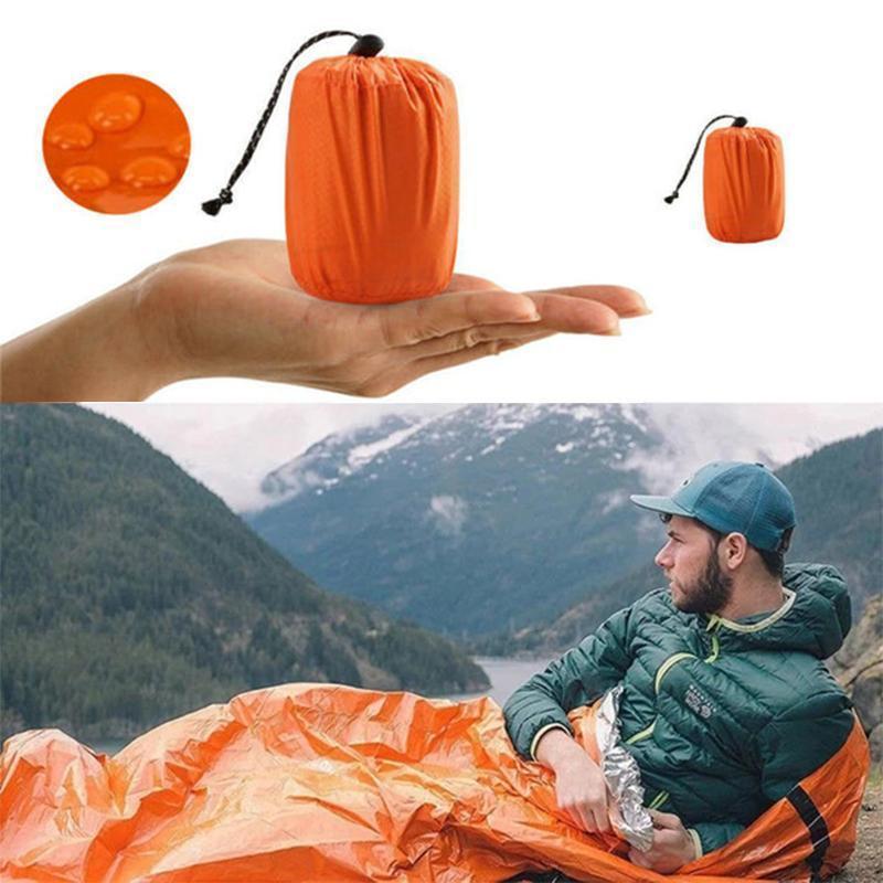 Unisex Camping Thermoschlafsack, leicht & warm, ideal für Outdoor, Wandern & Zelten in kalten Nächten.