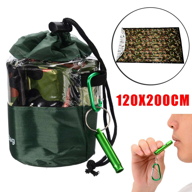 Effektiver Thermoschlafsack als Notfallschutz, leicht zu transportieren, warm & robust für Outdoor & Alpin.