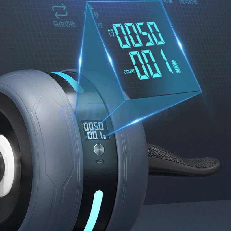 Fitness Bauchmuskelrad CorePro mit Smart Rebound und integriertem Zähler für effizientes Krafttraining.