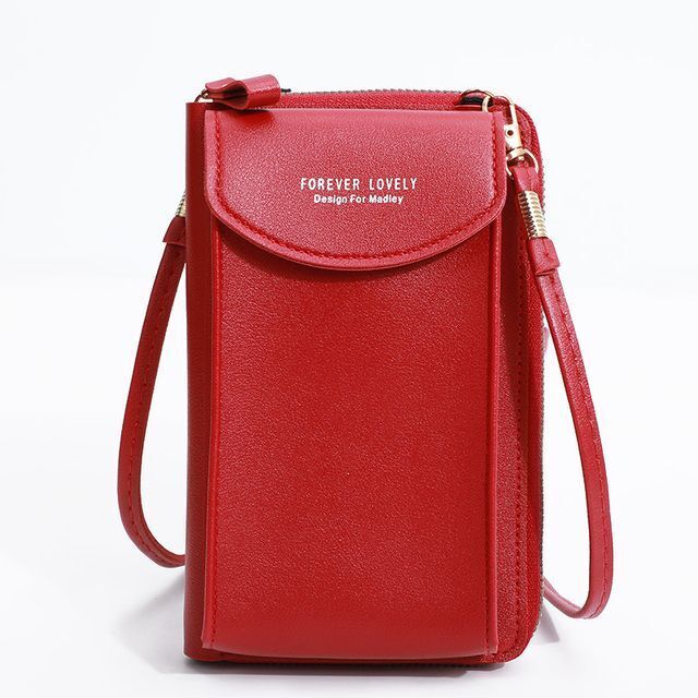 Minimalistische Crossbody Geldbörse, schützt Ihr Handy und bietet Platz für wichtige Dinge.