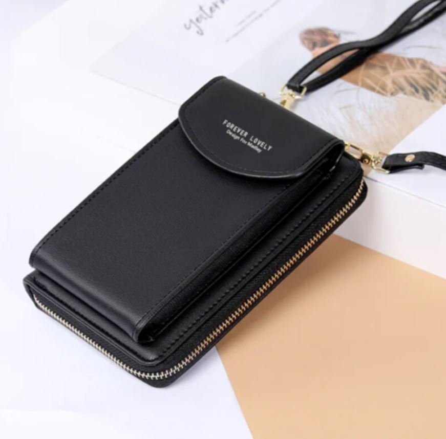 Stilvolle Crossbody Tasche, die Ihr Smartphone schützt und Ihre Finanzen organisiert.
