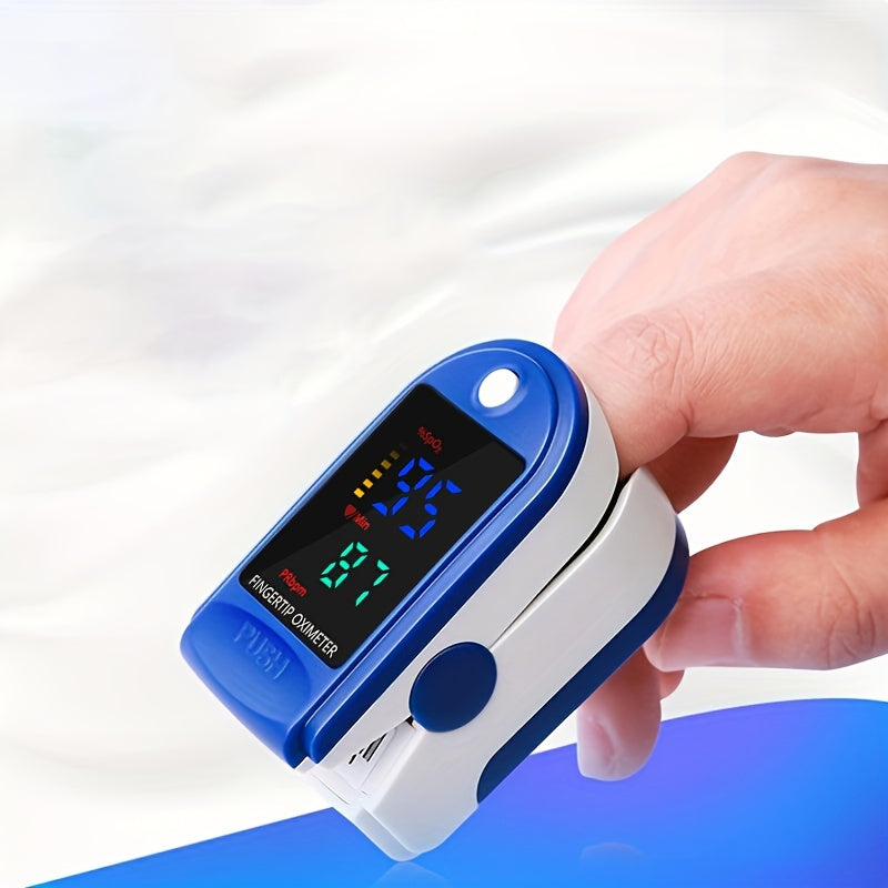 Digitaler Pulsoximeter zur Überwachung von Sauerstoff & Herzfrequenz. Kompaktes Gerät für Gesundheitschecks.