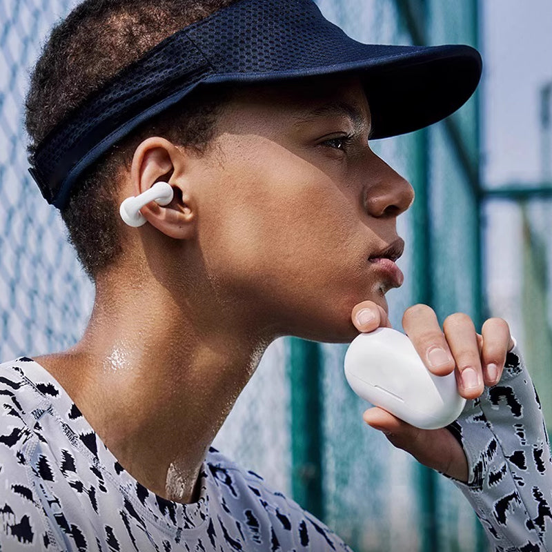 Unisex Sportkopfhörer mit Bluetooth, drahtlos & wasserdicht, optimiert für Komfort und Klang beim Workout.
