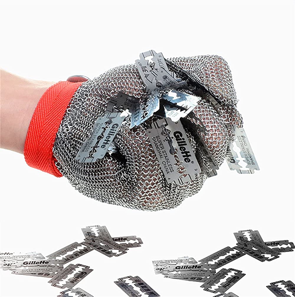 Schnittfester Edelstahl Kochhandschuh für sichere Zubereitung von Speisen, Unisex, für Küche.