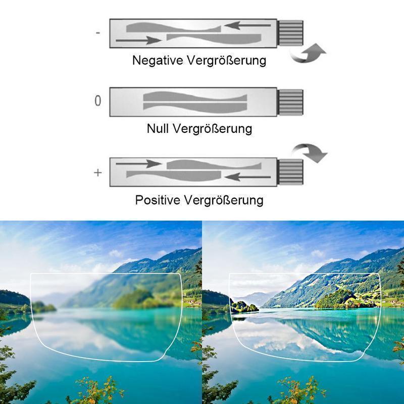 Robuste Unisex-Fokusbrille mit ABS-Rahmen & Acryllinsen, für variable Dioptrien & klare Sicht.