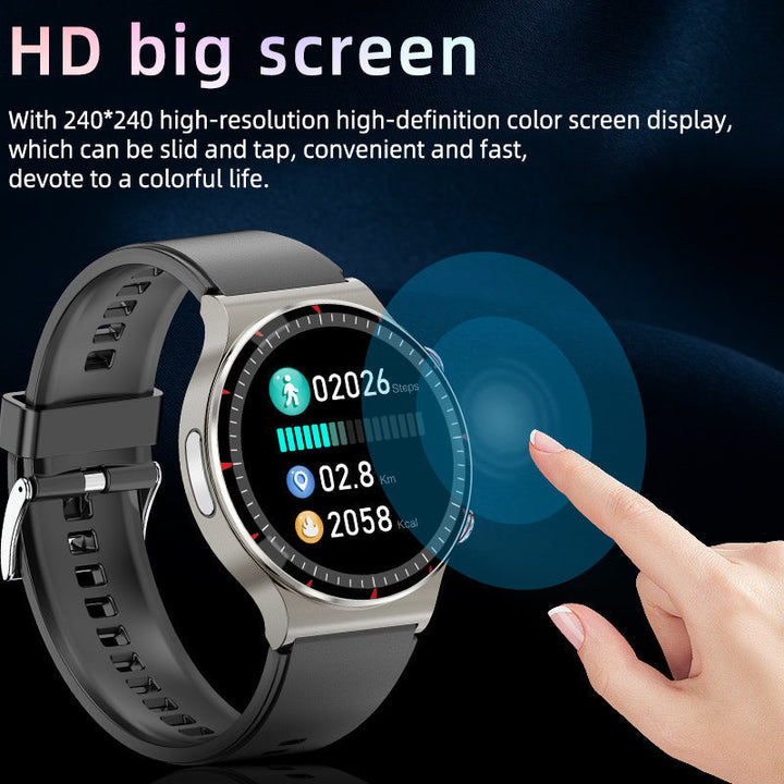 Unisex Armbanduhr: Eine EKG Smartwatch für umfassende Herzfrequenz- und Blutsauerstoffüberwachung.