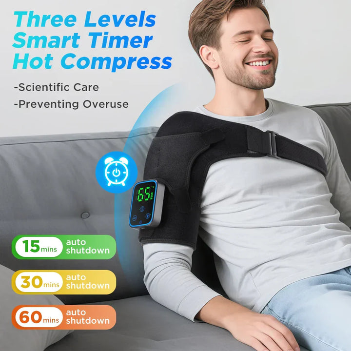 Elektrischer Gelenkdehner (Schulter, Knie, Ellenbogen) mit Wärme & Vibrationsmassage, App-gesteuertes Therapiegerät.
