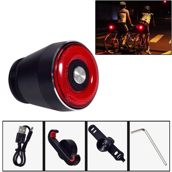 Unisex Fahrrad-Rücklicht mit automatischer Bremslicht-Erkennung, LED, wasserdicht für sicheres Radfahren.
