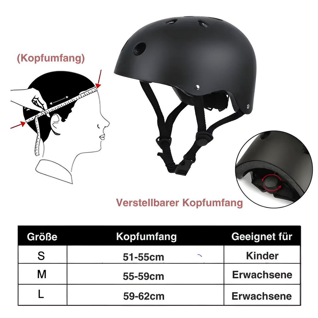 Verstellbarer SafeRide Fahrradhelm, unisex, belüftet und komfortabel für tägliches Radfahren.
