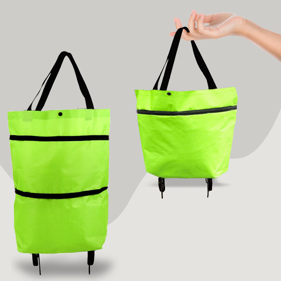 Unisex faltbare Einkaufstasche mit Rollen, als praktischer Shopper oder Trolley für bequemes Einkaufen.